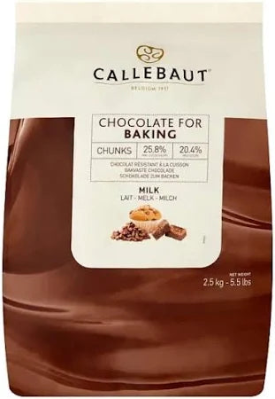 Callebaut Milk Chocolate Baking Chunks 2.5kg