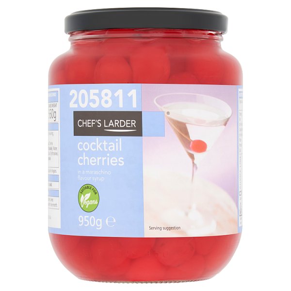 Chef's Larder Cocktail Cherries in a Maraschino Flavour Syrup 950g
