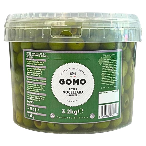 Gomo Pitted Nocellara Olives in Brine 3.2kg