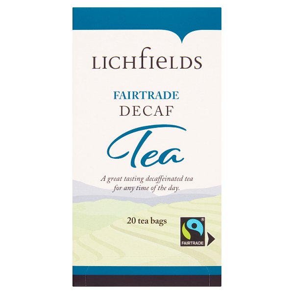 Lichfields Fairtrade 20 Decaf Tea Bags 40g 6 x 20