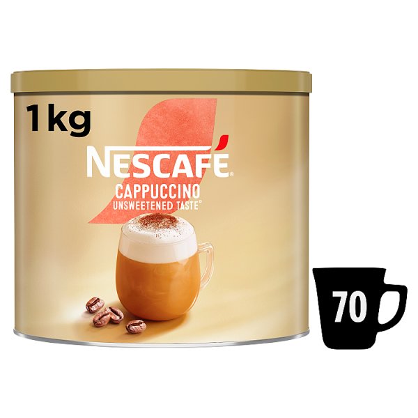 NESCAFE Cappuccino Unsweetened Taste Instant Coffee 1kg Tin