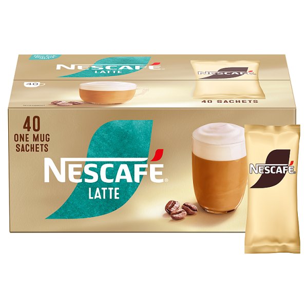 NESCAFE Latte Instant Coffee Sachets 40 x 18g