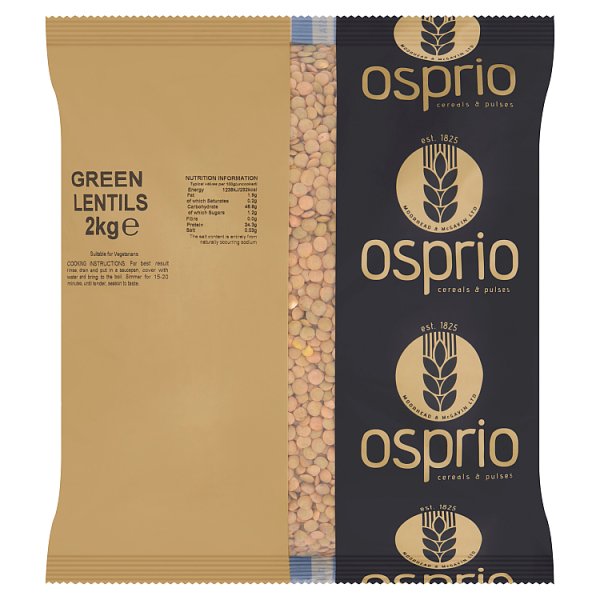 Osprio Green Lentils 2kg