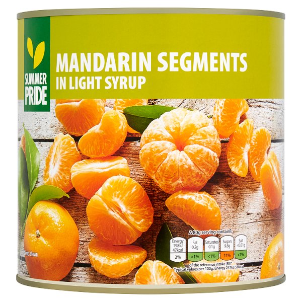 Summer Pride Mandarin Segments in Light Syrup 2.65kg