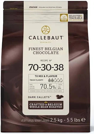 Callebaut Finest Belgian Chocolate 70% Extra Bitter Callets 2.5kg