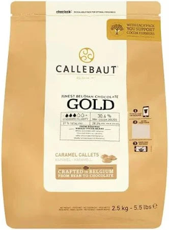 Callebaut Finest Belgian Chocolate Gold Caramel Callets 2.5kg