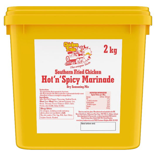 Chicken Train Southern Fried Chicken Hot 'n' Spicy Marinade Dry Seasoning Mix 2kg