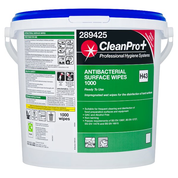 CleanPro+ 1000 Antibacterial Surface Wipes