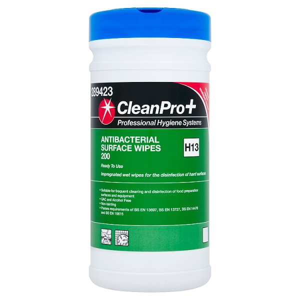 CleanPro+ 200 Antibacterial Surface Wipes