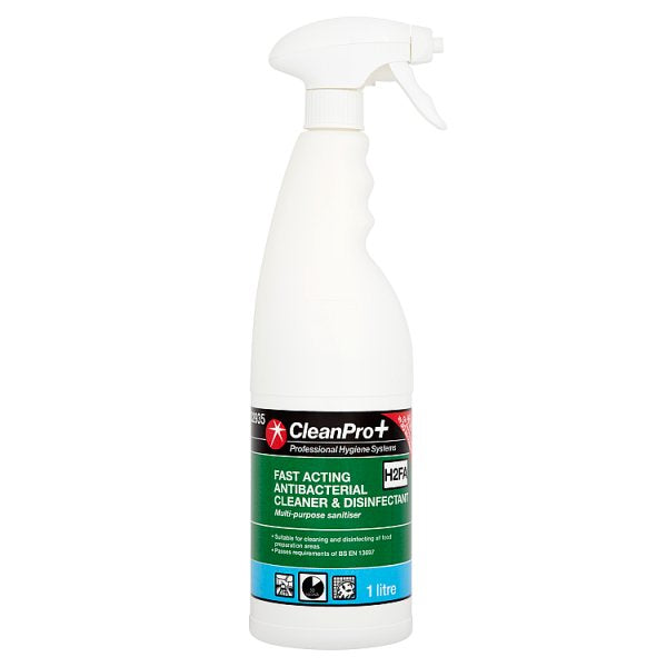CleanPro+ Fast Acting Antibacterial Cleaner & Disinfectant H2FA 1 Litre