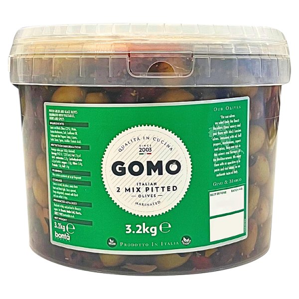 Gomo 2 Italian Mix Pitted Olives 3.2kg