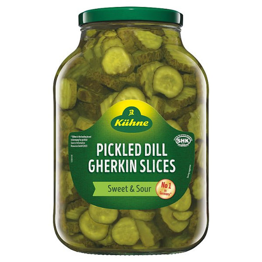 Kühne Pickled Dill Gherkin Slices 2450g