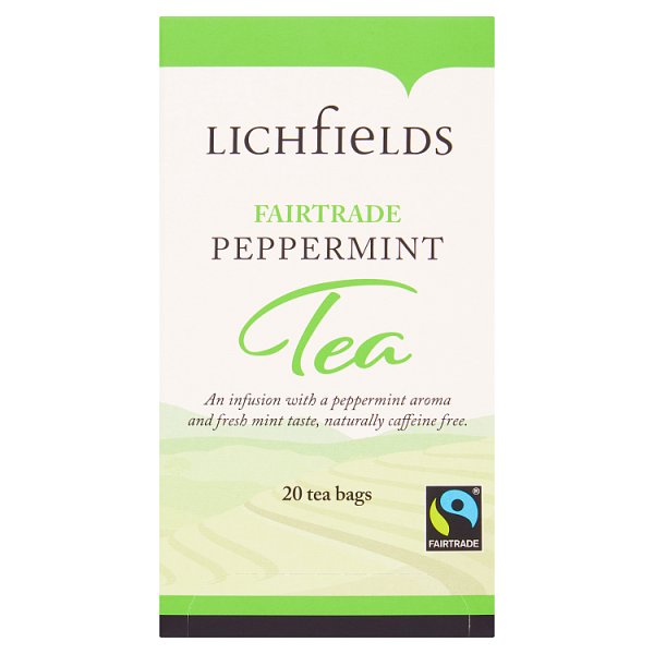 Lichfields 20 Fairtrade Peppermint Tea Bags 30g Case of 6