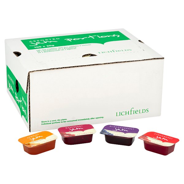 Lichfields Assorted Jam Portions 100 x 20g
