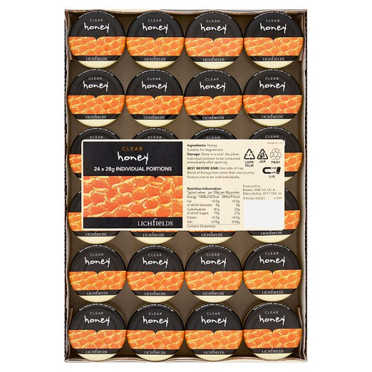 Lichfields Clear Honey PORTIONS 24 x 28g