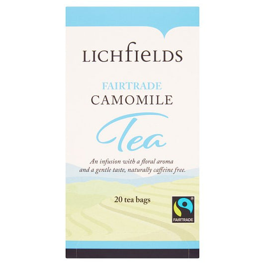 Lichfields Fairtrade Camomile 20 Tea Bags 30g Case of 6