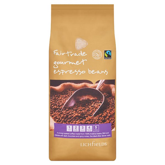 Lichfields Fairtrade Gourmet Espresso Beans 1kg