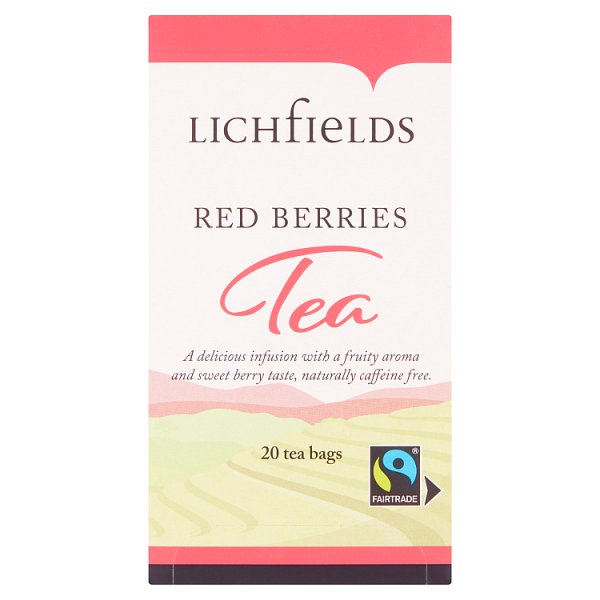 Lichfields Fairtrade Red Berries 20 Tea Bags 40g Case of 6