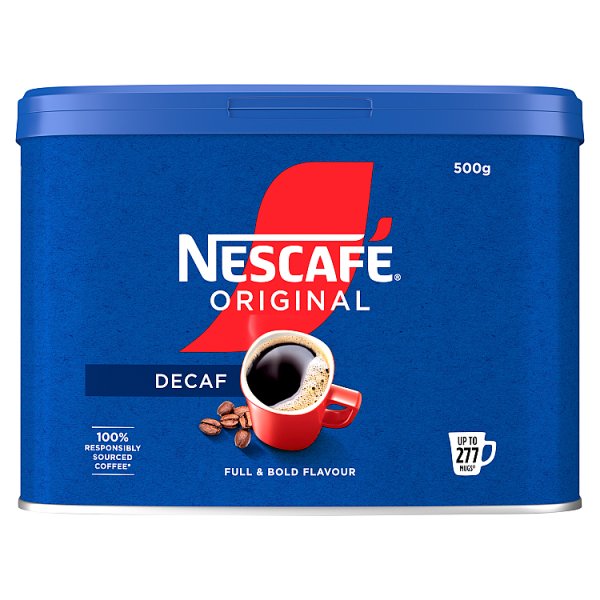 NESCAFE Original Decaf Instant Coffee 500g Tin