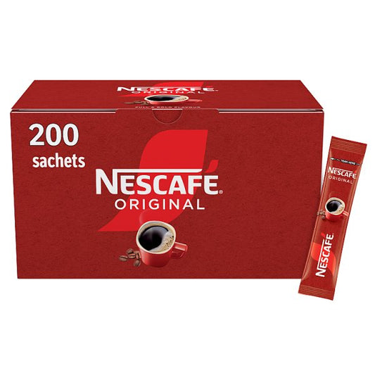 NESCAFE Original Instant Coffee Sachets - 200 x 1.8g Sticks