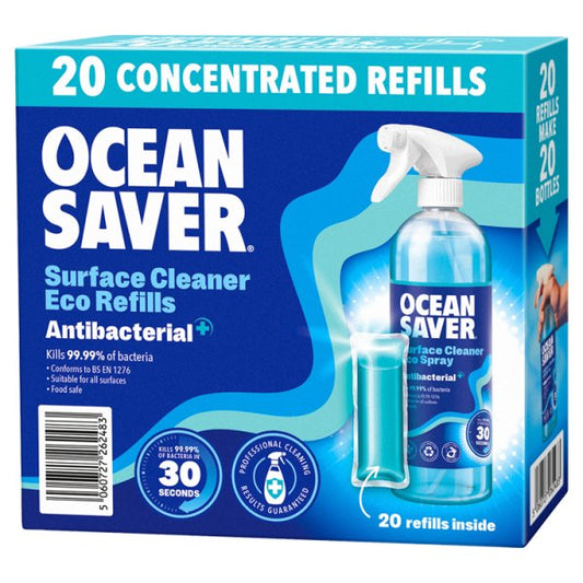 Ocean Saver Surface Cleaner Eco Refills Antibacterial 20 x 10ml (Concentrate)